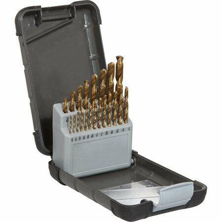 ALL-SOURCE 21-Piece Titanium Drill Bit Set, 1/16 In. thru 3/8 In. 240791DB